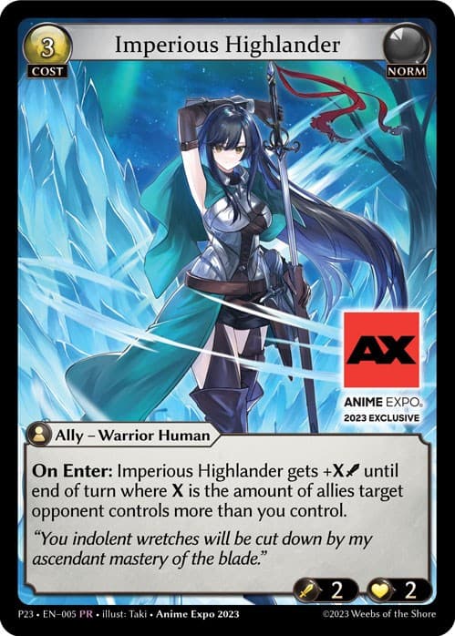 Imperious Highlander — Promotional Cards card