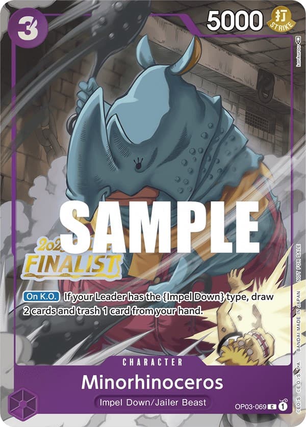 Minorhinoceros (Online Regional 2023) [Finalist] — One Piece Promotion Cards card