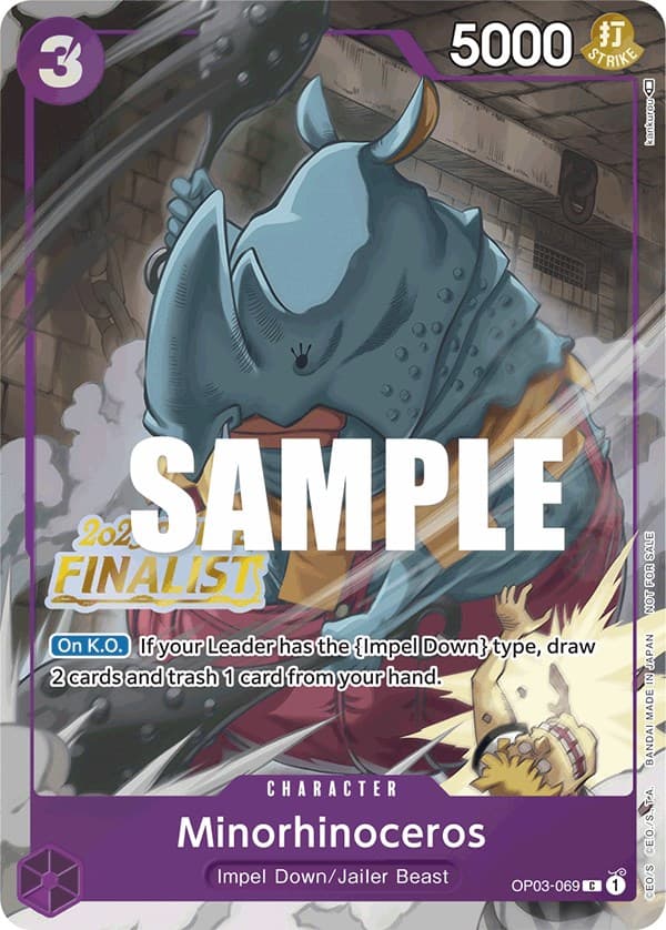 Minorhinoceros (Offline Regional 2023) [Finalist] — One Piece Promotion Cards card