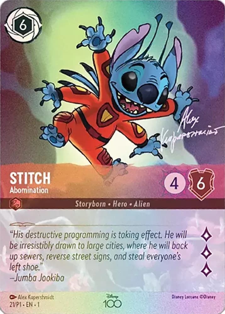 Stitch - Abomination (Alternate Art) — Disney100 Promos card