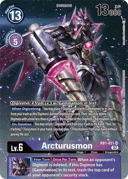 Arcturusmon (Textured Alternate Art) — Resurgence Booster card