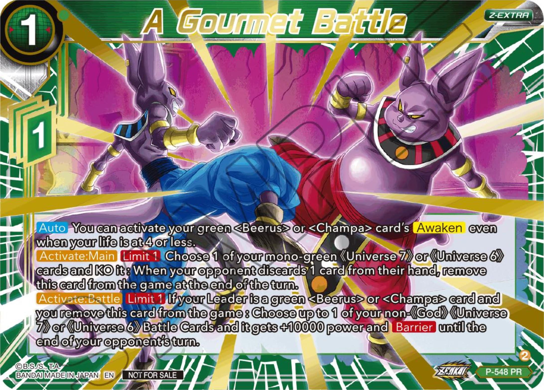 A Gourmet Battle (Championship Z Extra Card Pack 2023) — Tournament Promotion Cards card