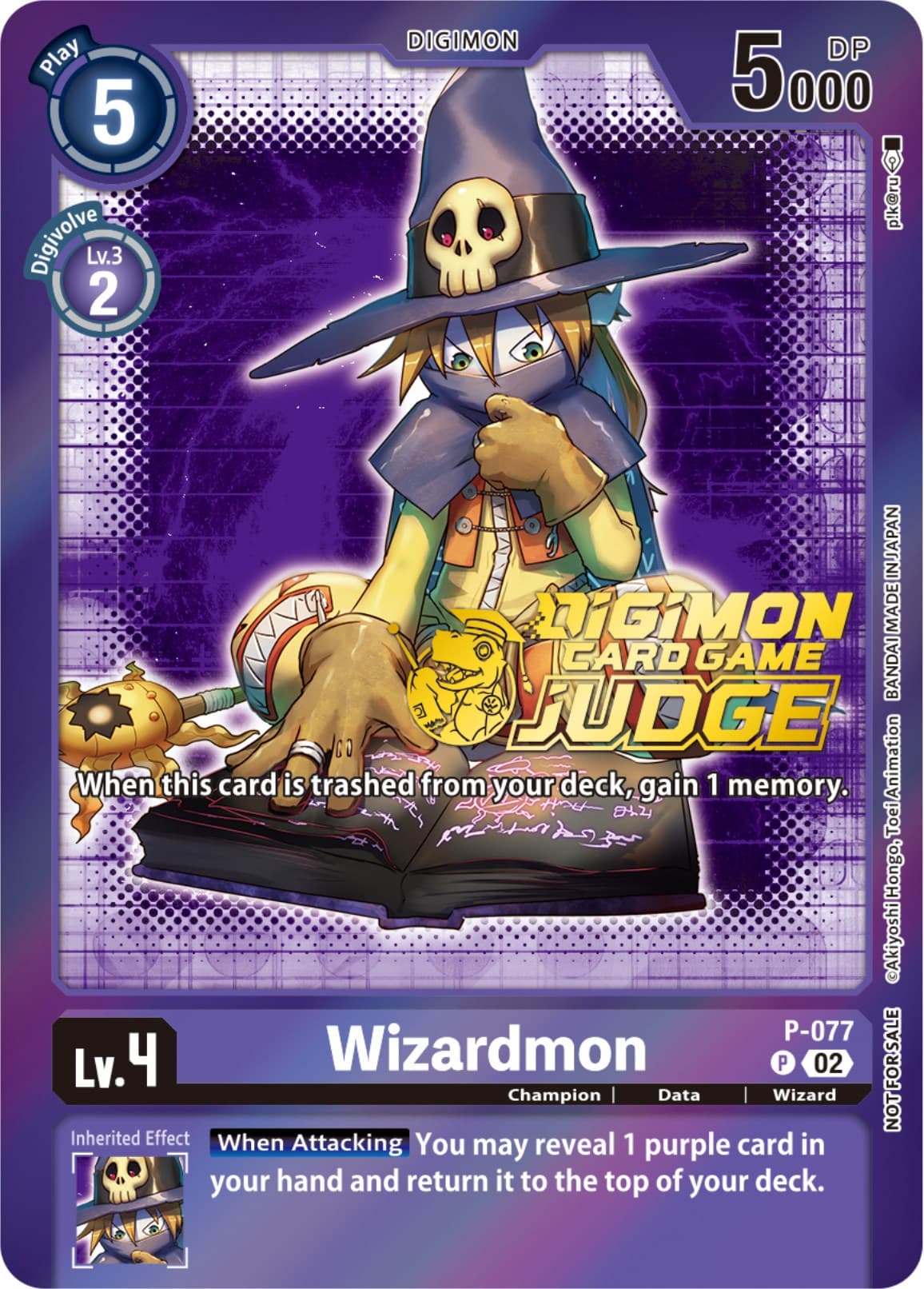 Wizardmon - P-077 (Judge Pack 4) — Digimon Promotion Cards card