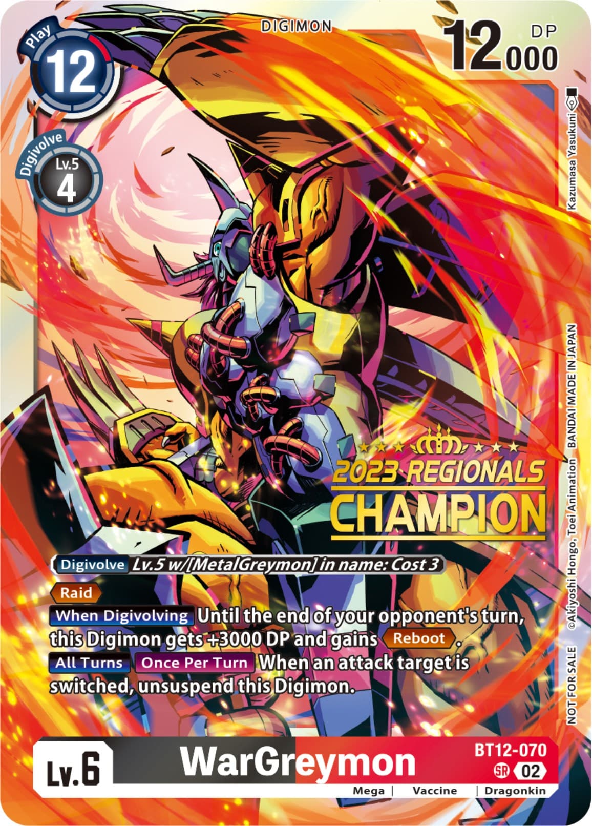 WarGreymon (2023 Regionals Champion) — Across Time card