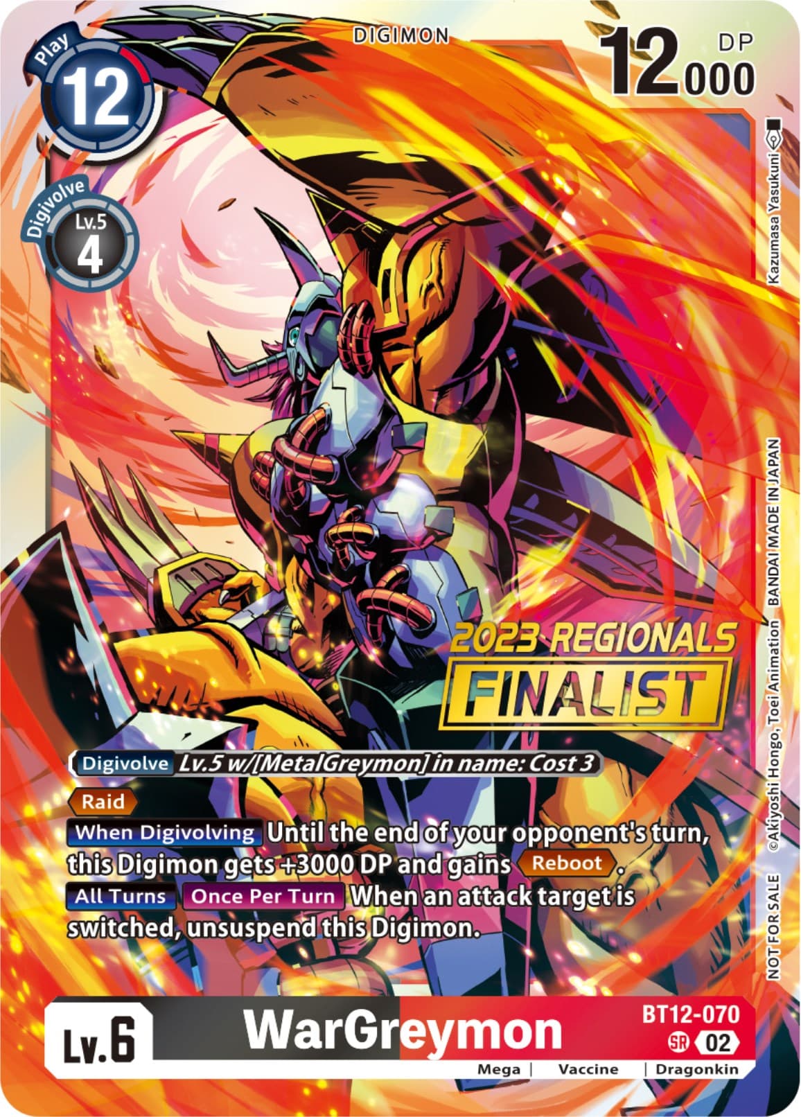 WarGreymon (2023 Regionals Finalist) — Across Time card