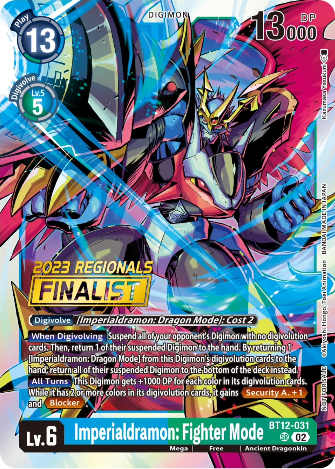 Imperialdramon: Fighter Mode (2023 Regionals Finalist) — Across Time card
