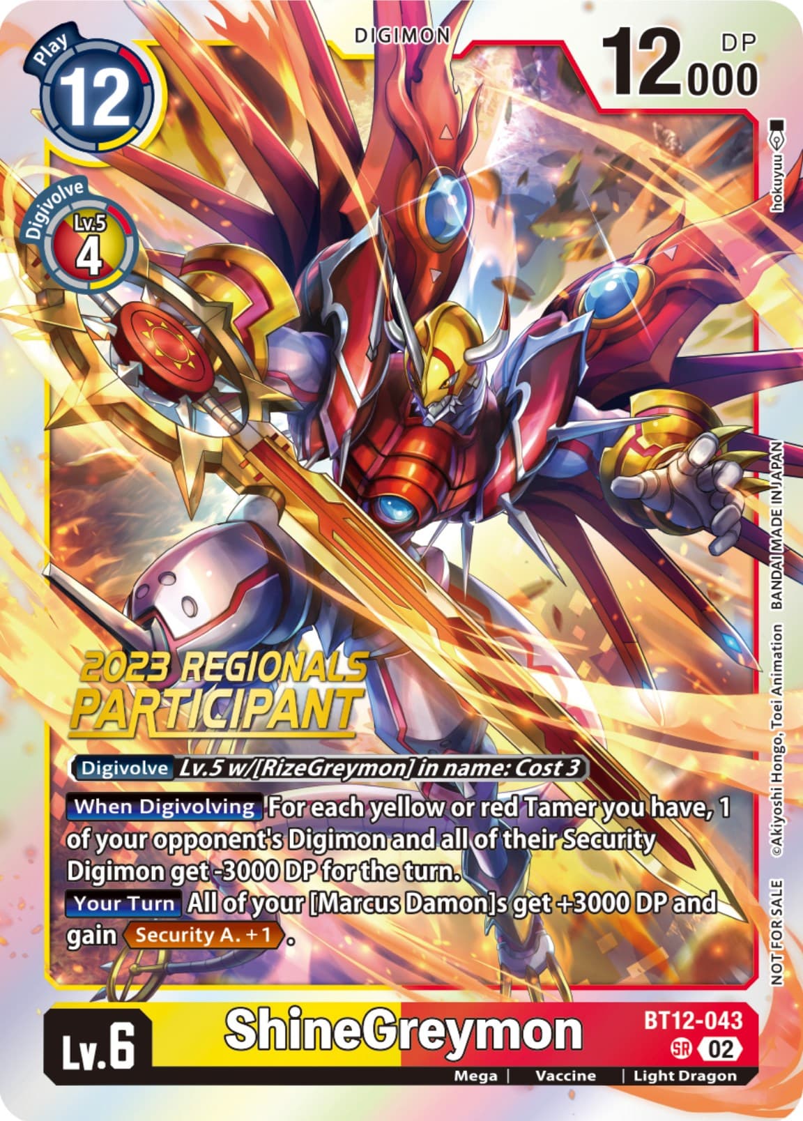 ShineGreymon (2023 Regionals Participant) — Across Time card