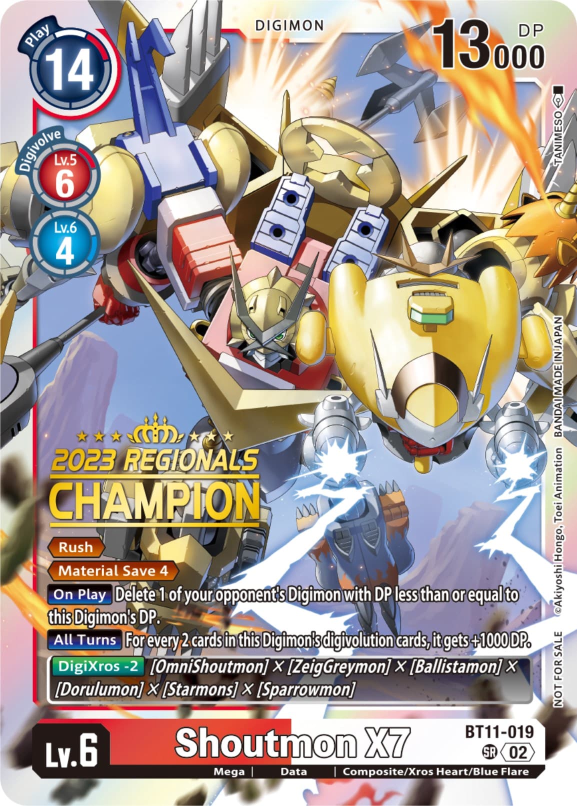 Shoutmon X7 (2023 Regionals Champion) — Dimensional Phase card