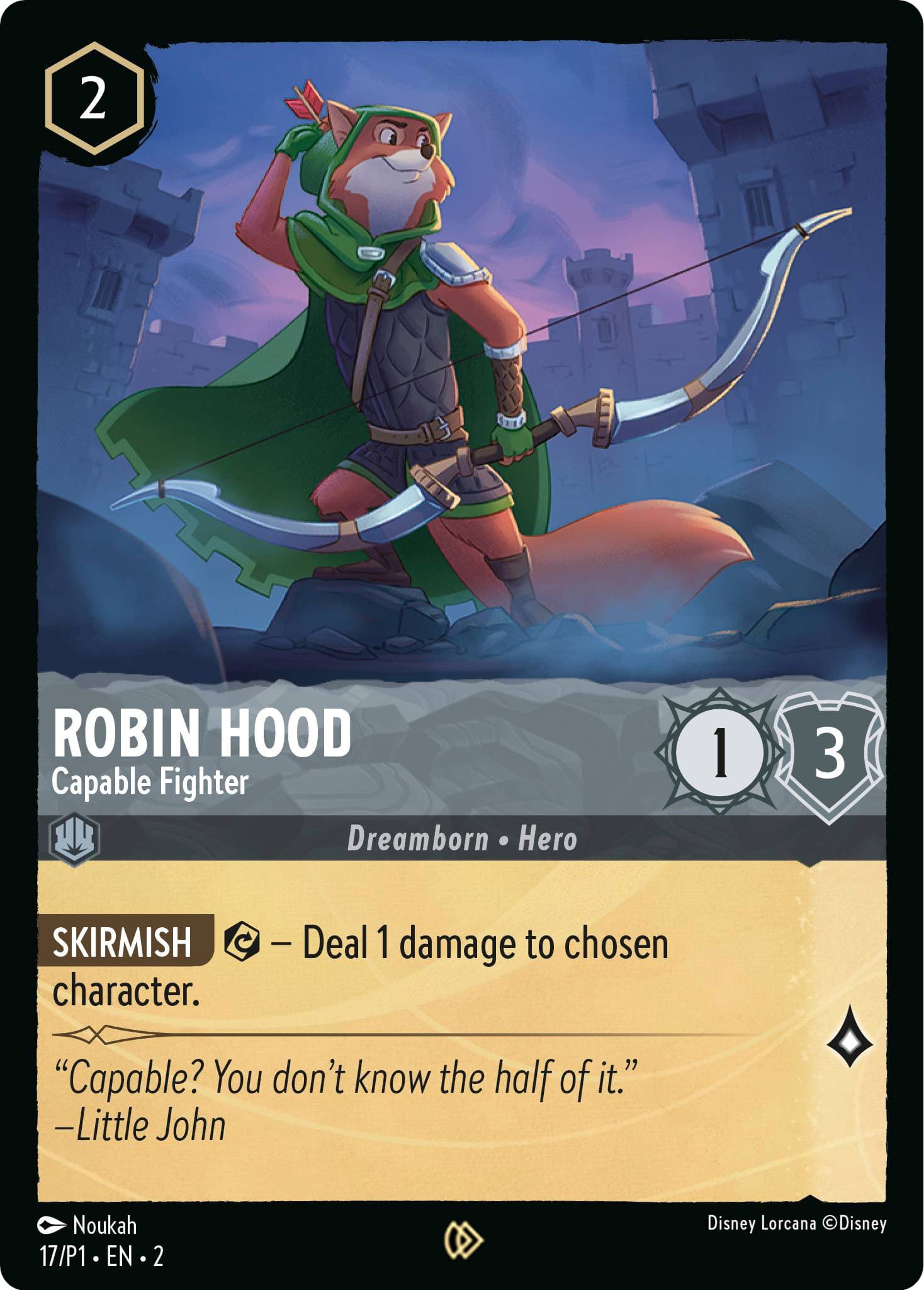 Robin Hood - Capable Fighter — Disney Lorcana Promo Cards card