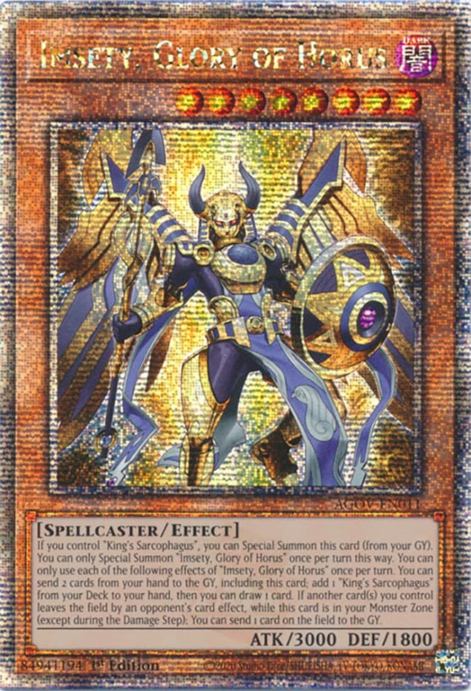 Imsety, Glory of Horus (Quarter Century Secret Rare) — Age of Overlord card