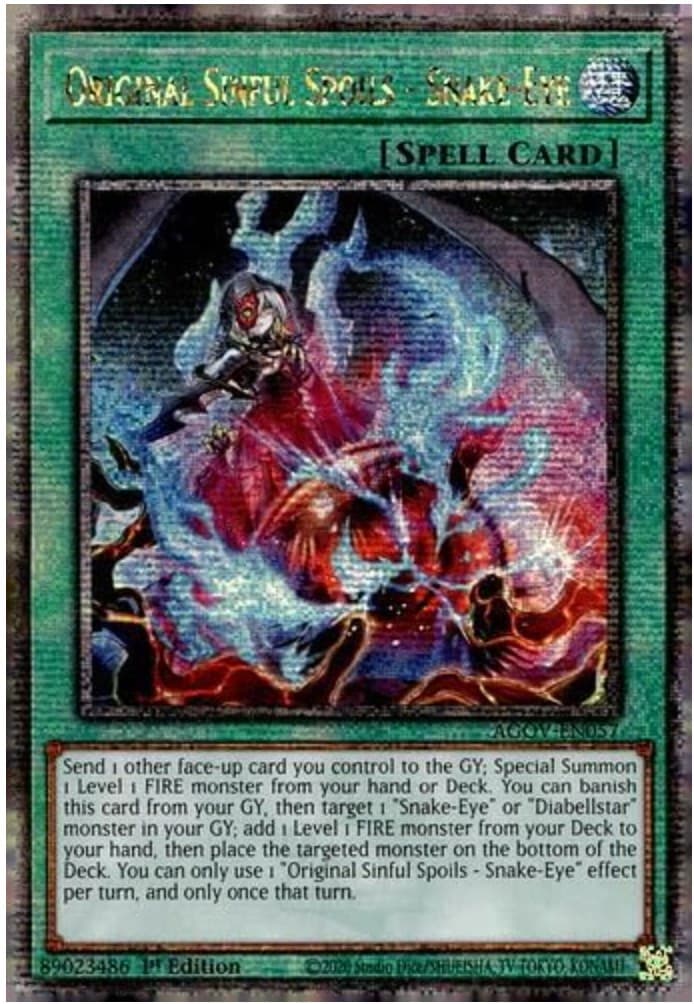 Original Sinful Spoils - Snake-Eye (Quarter Century Secret Rare) — Age of Overlord card