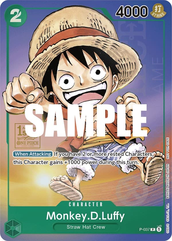Monkey.D.Luffy (037) (1st Anniversary Tournament) — One Piece Promotion Cards card