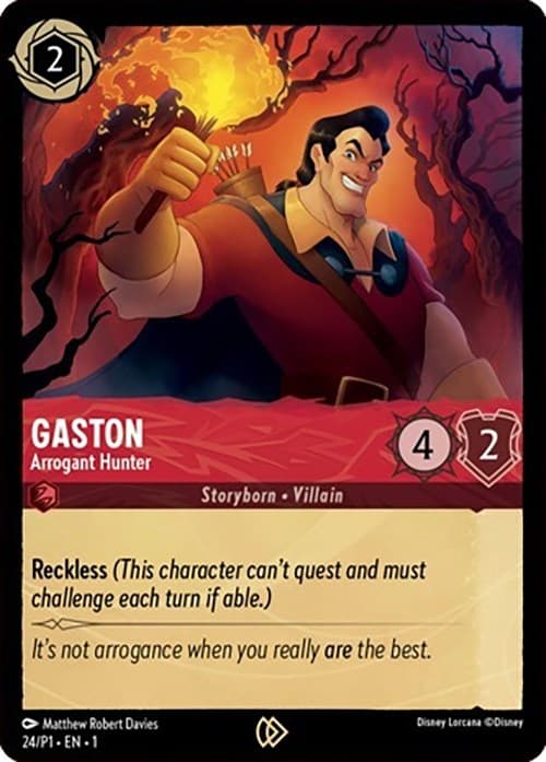 Gaston - Arrogant Hunter — Disney Lorcana Promo Cards card
