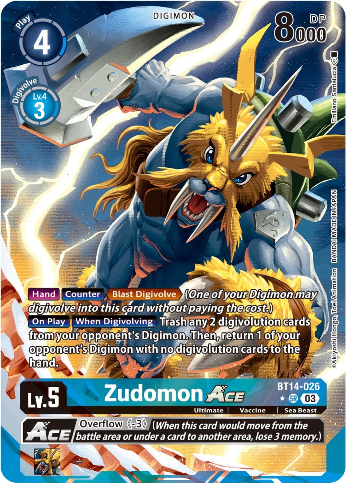 Zudomon ACE (English Exclusive Alternate Art) — Blast Ace card