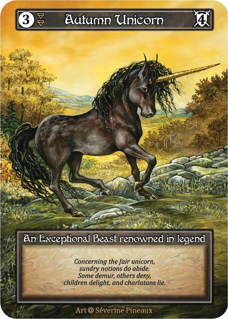 Autumn Unicorn (Foil) — Alpha card