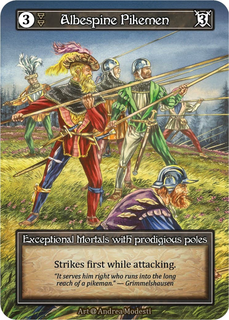 Albespine Pikemen (Foil) — Alpha card