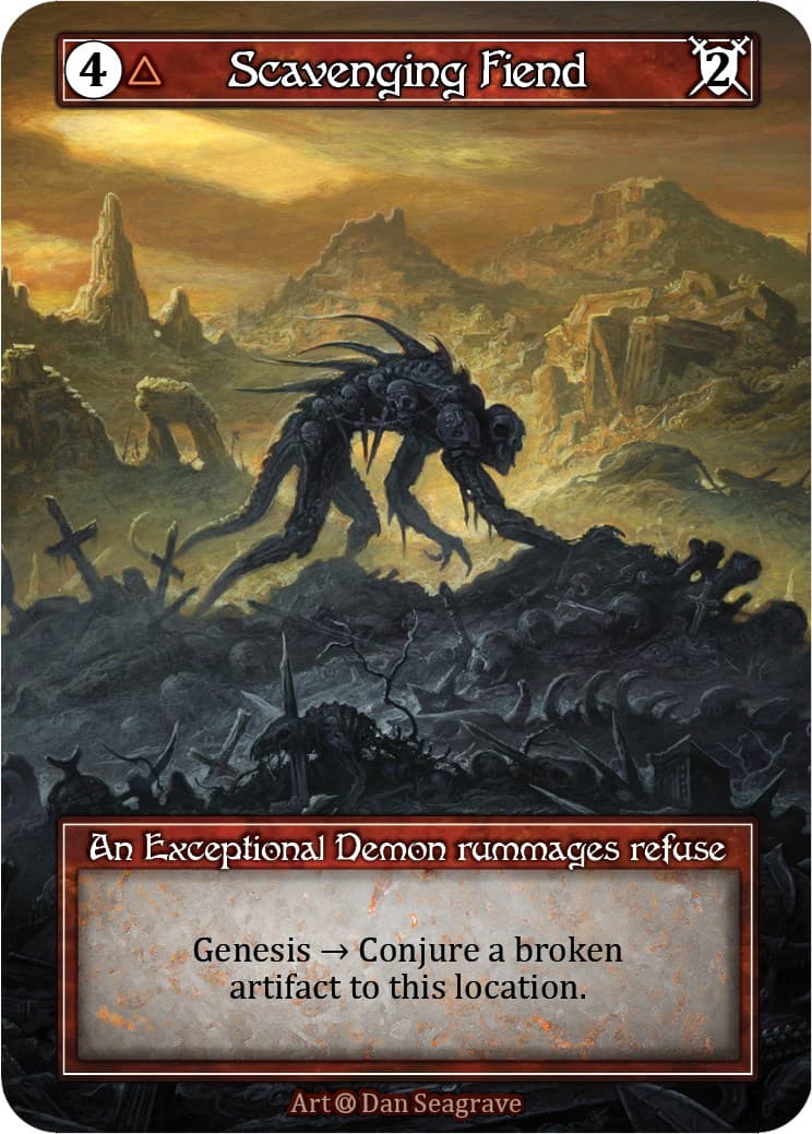 Scavenging Fiend (Foil) — Alpha card
