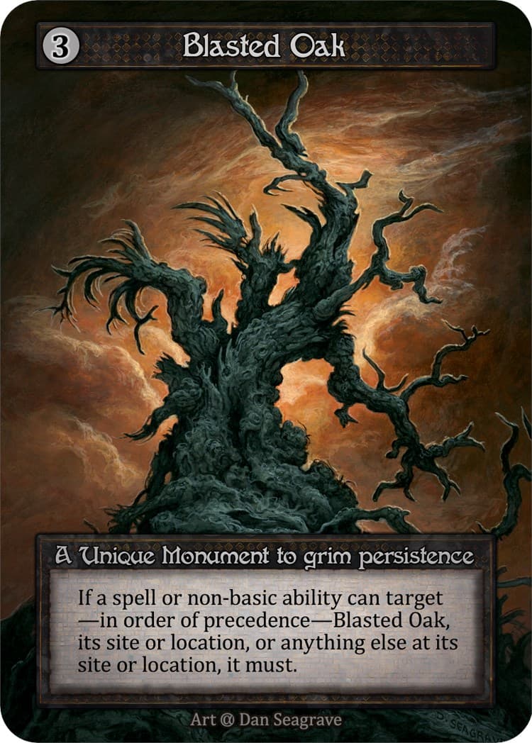 Blasted Oak — Alpha card