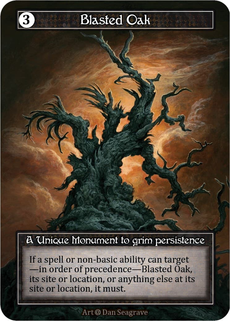 Blasted Oak (Foil) — Alpha card