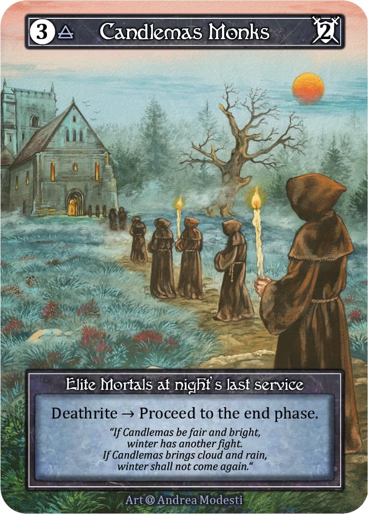 Candlemas Monks (Foil) — Alpha card