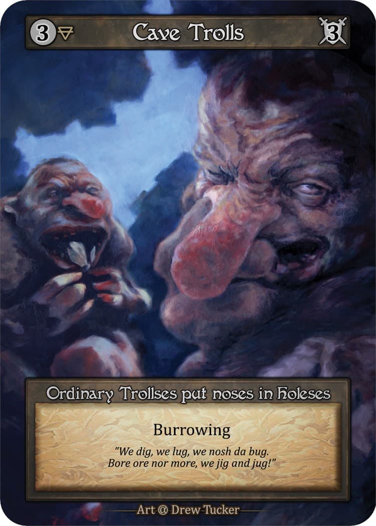 Cave Trolls (Foil) — Alpha card