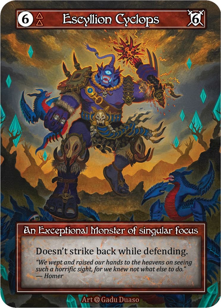 Escyllion Cyclops (Foil) — Alpha card