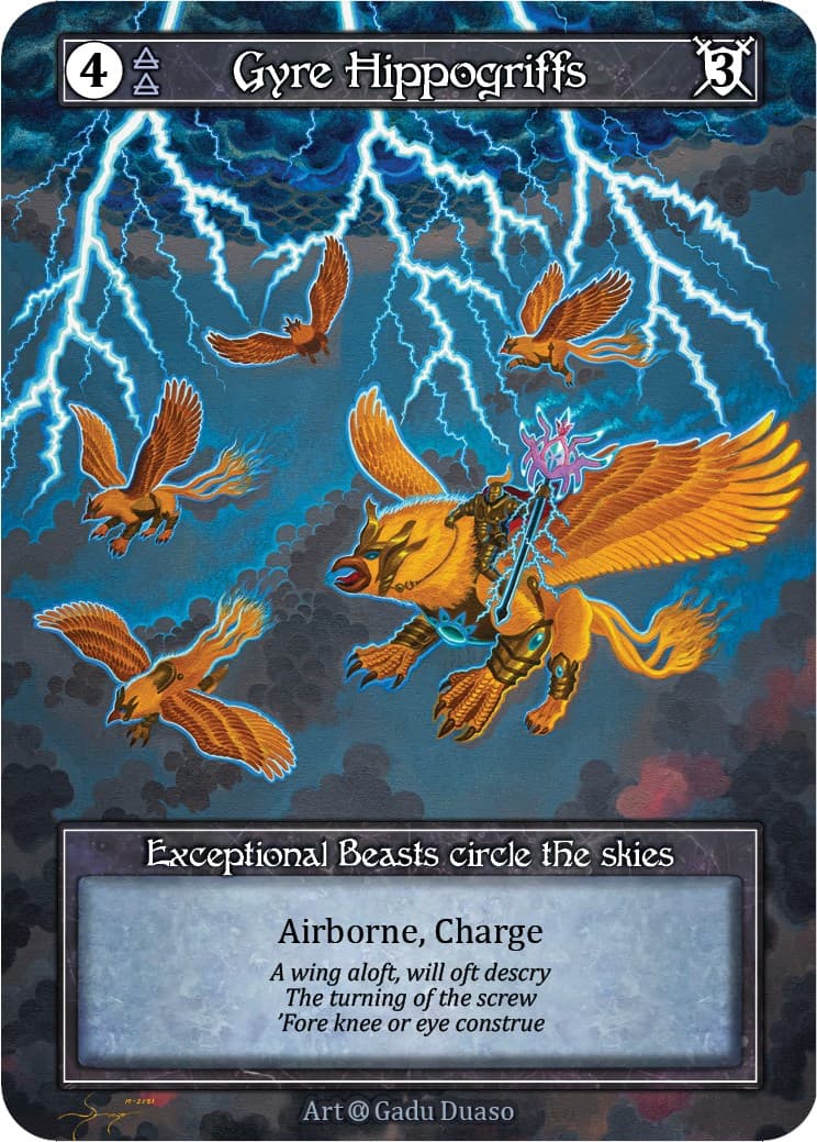 Gyre Hippogriffs (Foil) — Alpha card