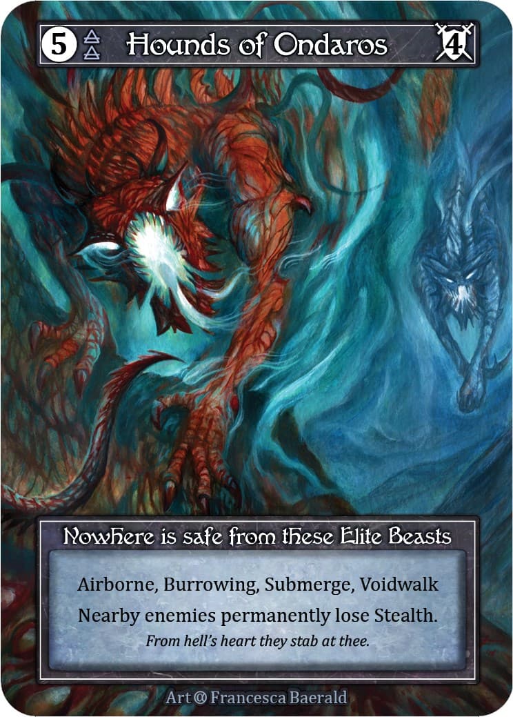 Hounds of Ondaros (Foil) — Alpha card