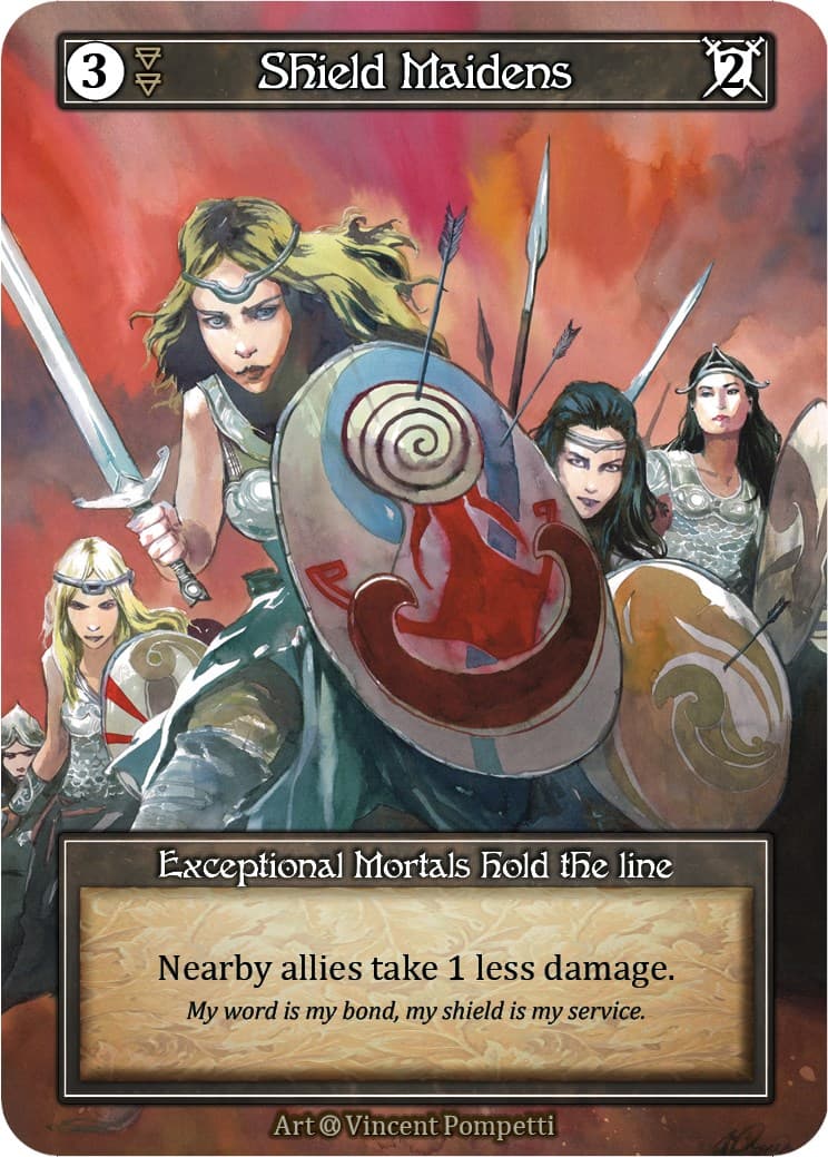 Shield Maidens (Foil) — Alpha card