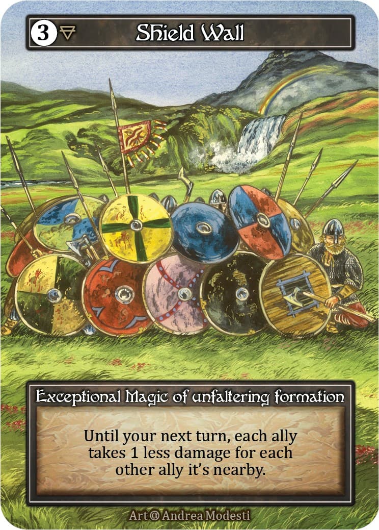 Shield Wall (Foil) — Alpha card