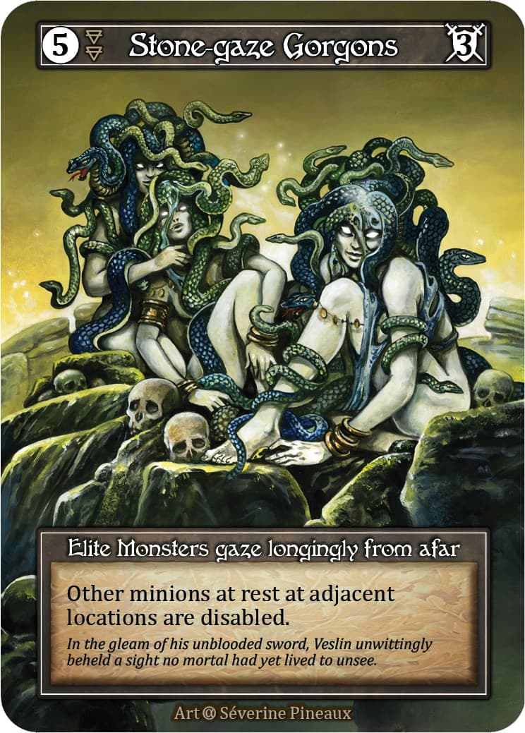 Stone-gaze Gorgons (Foil) — Alpha card