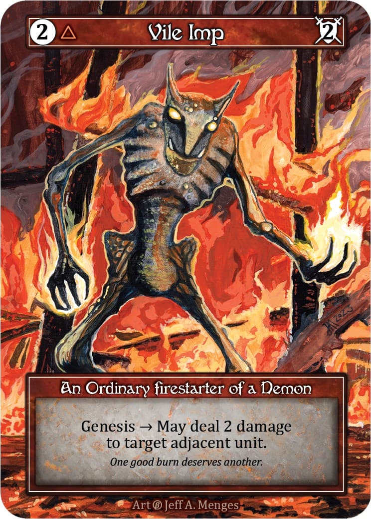Vile Imp (Foil) — Beta card