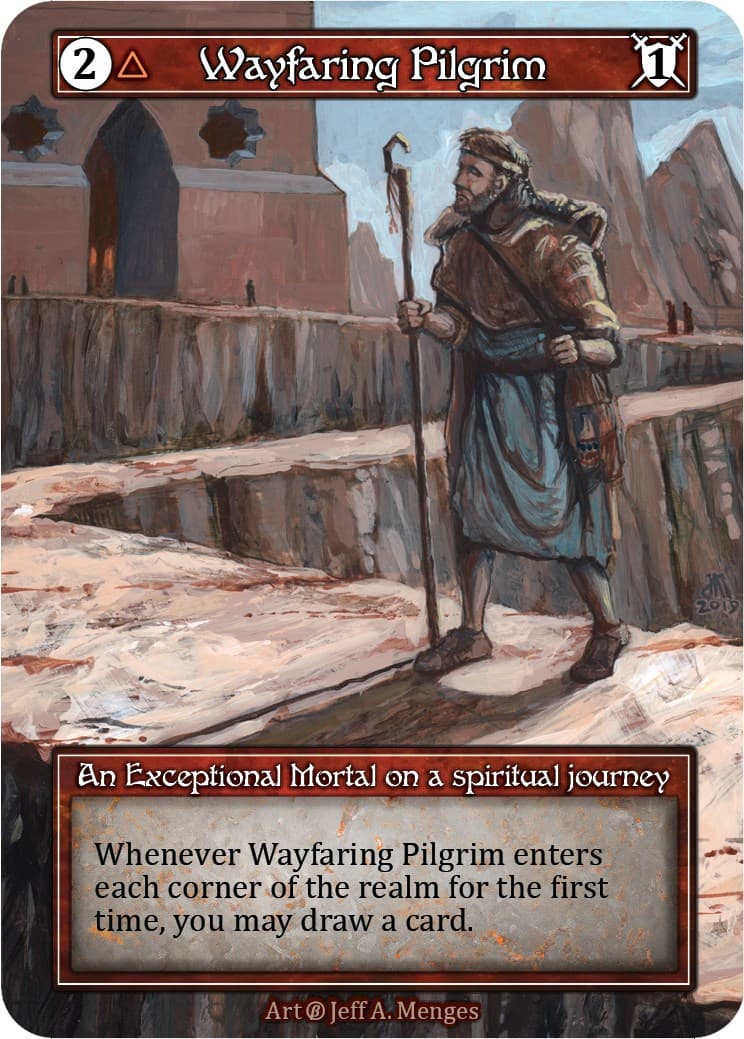 Wayfaring Pilgrim (Foil) — Beta card