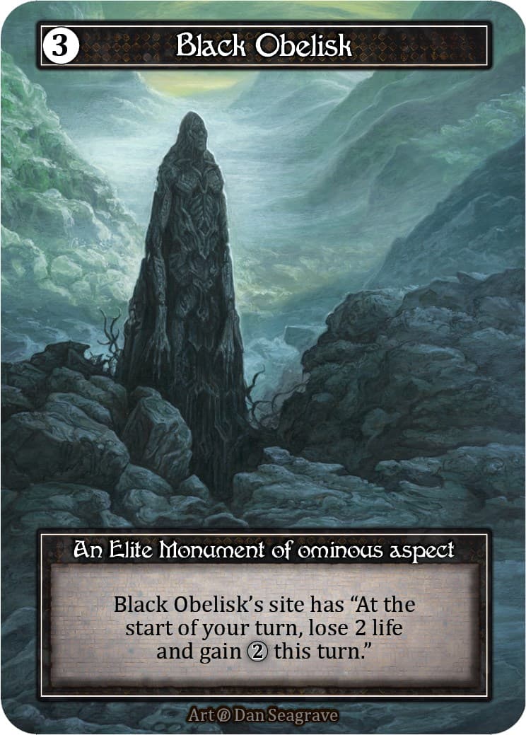 Black Obelisk (Foil) — Beta card