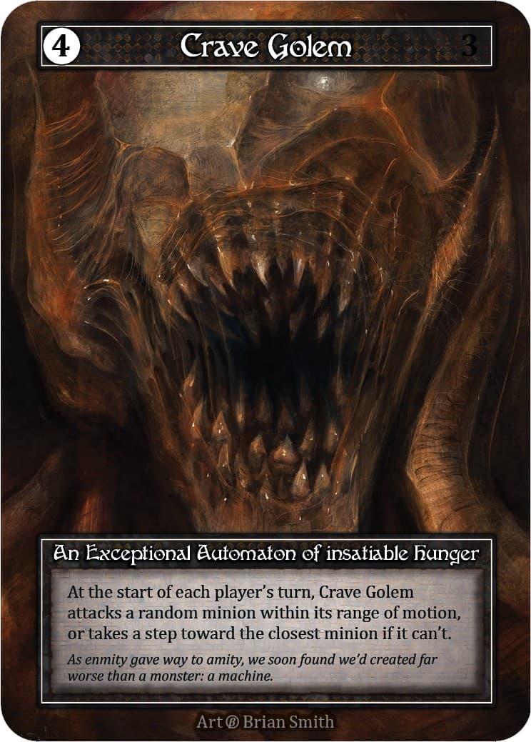 Crave Golem (Foil) — Beta card