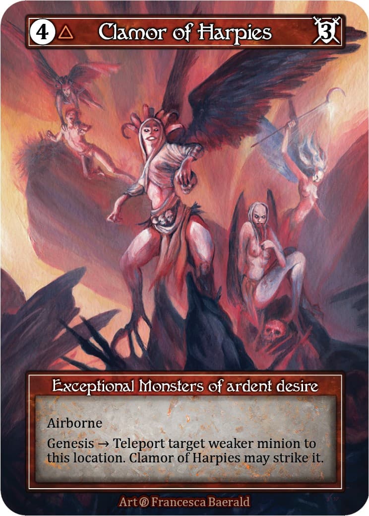 Clamor of Harpies (Foil) — Beta card