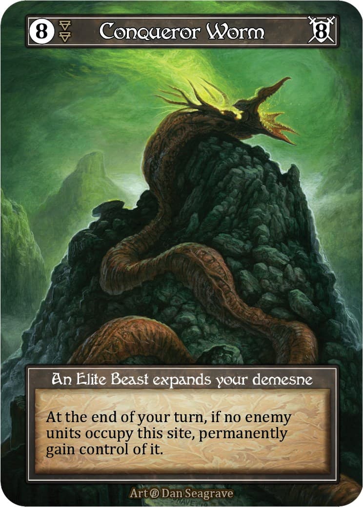 Conqueror Worm (Foil) — Beta card