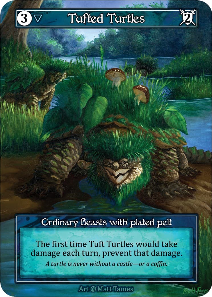Tufted Turtles (Foil) — Beta card