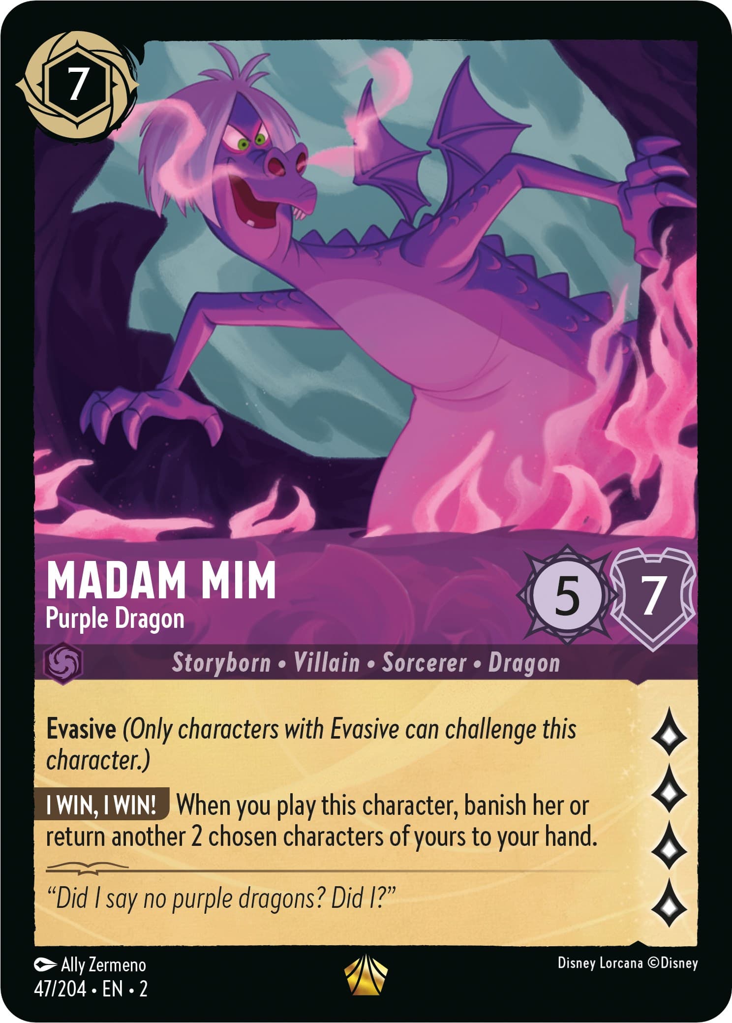 Madam Mim - Purple Dragon — Rise of the Floodborn card