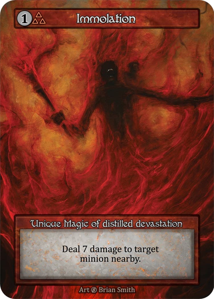 Immolation — Beta card