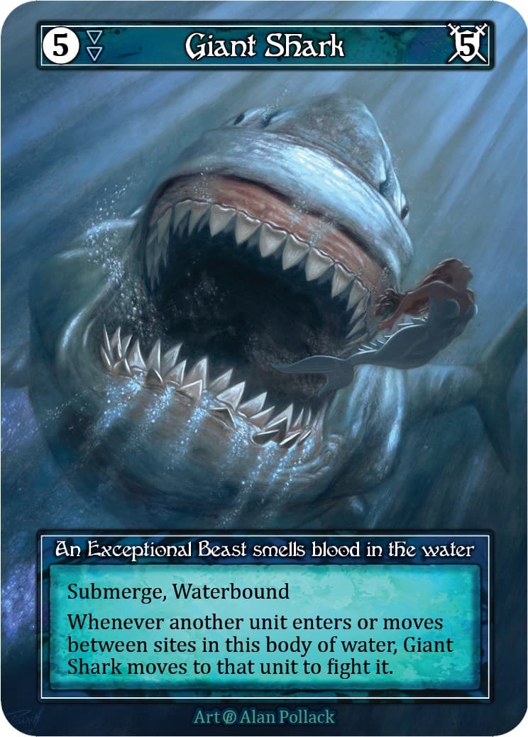 Giant Shark (Foil) — Beta card
