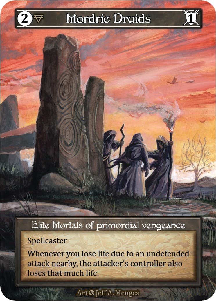 Mordric Druids (Foil) — Beta card