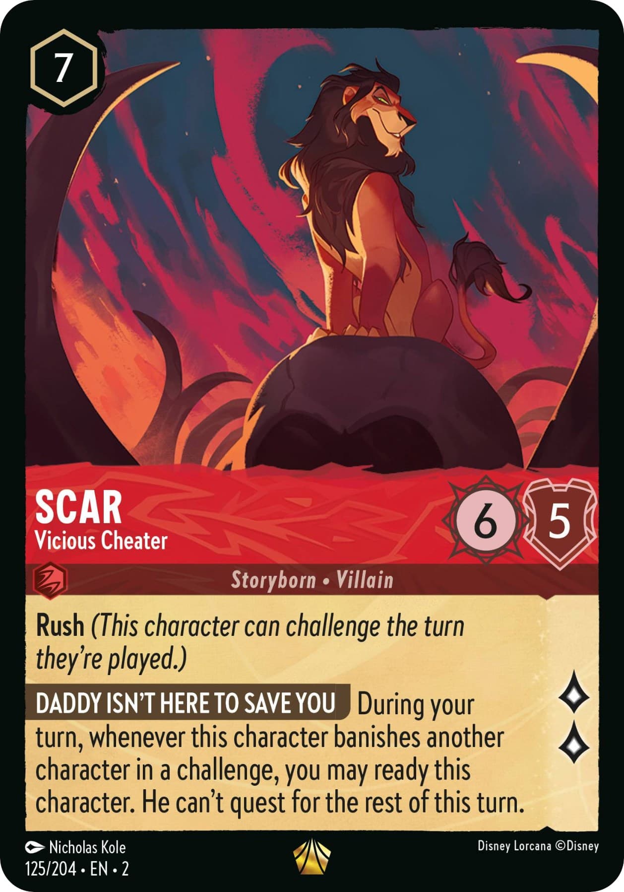 Scar - Vicious Cheater — Rise of the Floodborn card