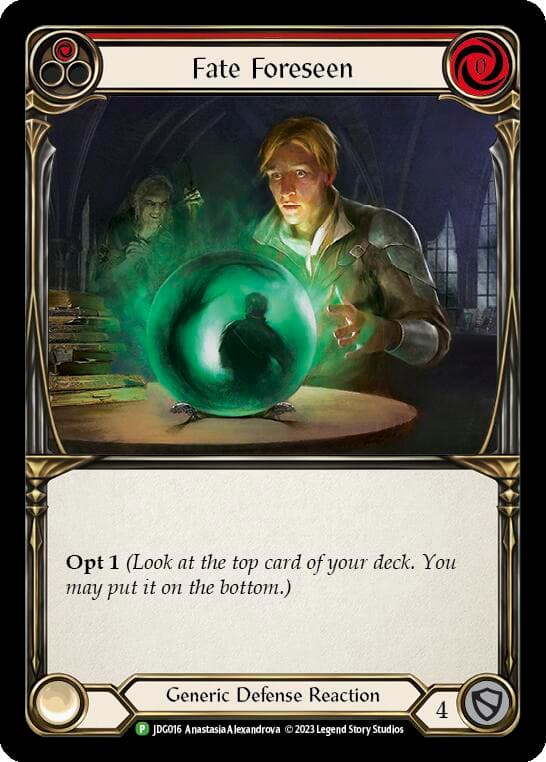 Fate Foreseen (Red) - JDG016 — Flesh and Blood: Promo Cards card