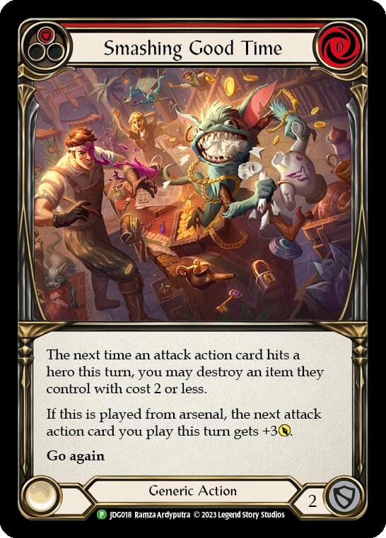 Smashing Good Time (Red) - JDG018 — Flesh and Blood: Promo Cards card