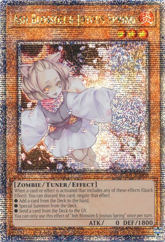 Ash Blossom & Joyous Spring (Quarter Century Secret Rare) — 25th Anniversary Rarity Collection card