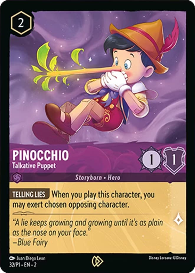 Pinocchio - Talkative Puppet — Disney Lorcana Promo Cards card