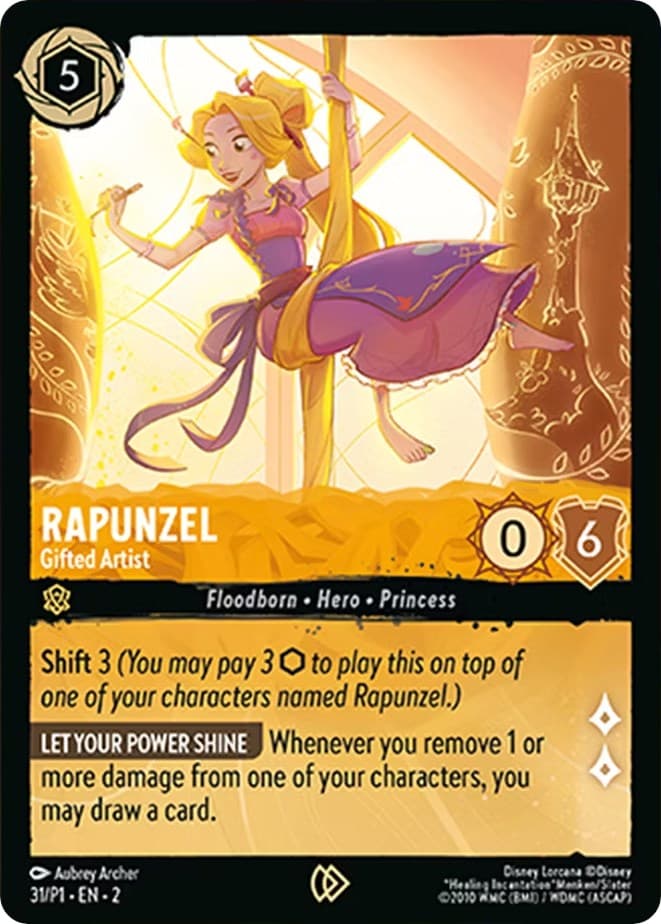 Rapunzel - Gifted Artist — Disney Lorcana Promo Cards card
