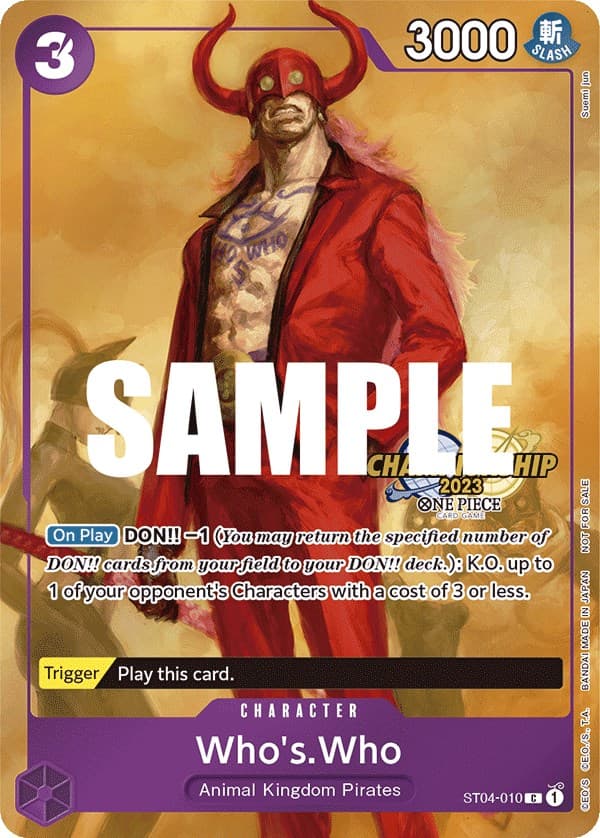 Who's.Who (CS 2023 Celebration Pack) — One Piece Promotion Cards card