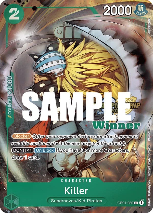 Killer (CS 2023 Top Players Pack) [Winner] — One Piece Promotion Cards card